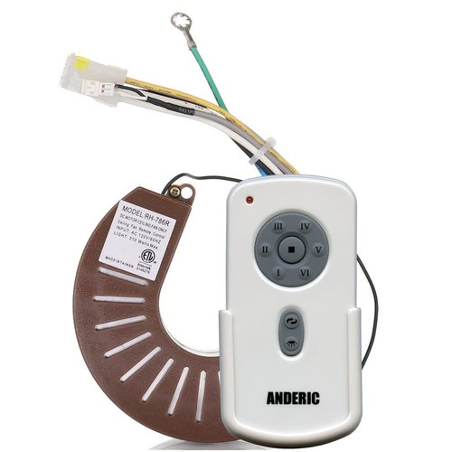 Anderic Ceiling Fan Kit RH786R / RR787T for DC 6-Speed Ceiling Fans fits Casablanca Fanimation Slinger Holliston Panama Stealth Fellini