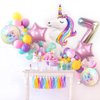 DUILE Unicorn Balloons Unicorn Birthday Party Decorations for Girls Foil Balloons Set Macaron and Rainbow Balloon Wedding Baby Shower Party Supplies (7)