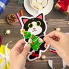BeYumi Christmas Cat Craft Kit - 123Pcs Christmas Cat Craft Kit DIY Hanging Ornament Make Your Own Cute Kitten Decoration Set Xmas Tree Decor Holiday Party Favor Home Classroom Art Supplies for Kids