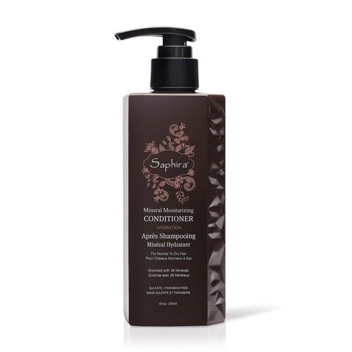Saphira Mineral Moisturizing Conditioner, Hydrating Deep Conditioner for Dry, Damaged, Bleached and Color-Treated Hair, Sulfate-Free, Paraben-Free, Nourishes and Revitalizes Lifeless Hair, 8.5 Ounce