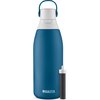 Brita Stainless Steel Premium Filtering Water Bottle, BPA-Free, Replaces 300 Plastic Water Bottles, Filter Lasts 2 Months or 40 Gallons, Includes 1 Filter, Kitchen Accessories, Marina - 32 oz.