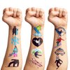 Winter Skiing Temporary Tattoos 10 Sheets 100 PCS Snowboard Party Decorations Favors Supplies Snow Theme Birthday Stickers Gifts for Boys Girls Kids Class School Prizes Carnival Christmas