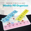Weekly Pill Organizer - 21 Day Pill Planners for Pills Vitamins & Medication, 3 Times-a-Day Medication Reminder Boxes, Easy to Read & Travel Friendly