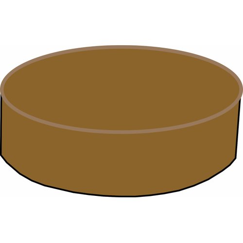 Custom Grafix Medium Brown Slip-on Bar Stool Cover 12-15 Inch Diameter (15" Diameter with 4" Sideband)