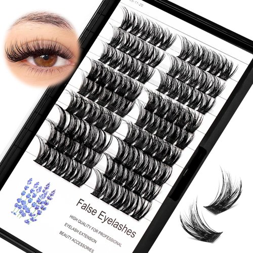 90Pcs 8-18mm Available Grafted Thickness 0.07mm Wide Stem Individual False Eyelashes Dramatic Look Cluster Volume Eye Lashes Extensions (12mm)