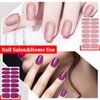 SILPECWEE 16 Sheets Red Glitter Nail Wraps for Women Solid Color Nail Polish Strips Self Adhesive Nail Polish Stickers Fingernail Manicure Sticker Nail Art with 1pc Nail File (Lovely Color)