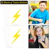 Lcnjscgo 60 PCS Lightning Bolt Party Favors Temporary Tattoos, Silicone Bracelets, Badges, Keychains, Goodie Bags for Flash Lightning Bolt Birthday Decorations, Gifts for Kids