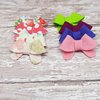 Set of 8 Felt Bows Pinks Alligator Clip or French Barrette (Alligator Clip Left)