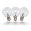 Novelty Lights G30 LED Decorative Bulbs for Outdoor Lights, Patio Decor LED Bulbs with E12 Screw Base, Pure White, String Lights (25 Pack)