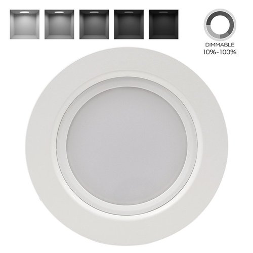 TORCHSTAR 4-inch Energy Star UL-Classified 12W Dimmable Retrofit LED Recessed Lighting Fixture, 85W Halogen Equivalent LED Ceiling Downlight, Daylight 5000K, 850LM, 120° Beam Angle Remodel Can Light