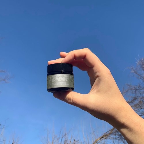Ultra Healing Body Butter, Intensive Moisturizer For Dry Skin, Spearmint & Bergamot Essential Oil, Ora’s Amazing Herbal, 1 oz, Peppermint Field Scent