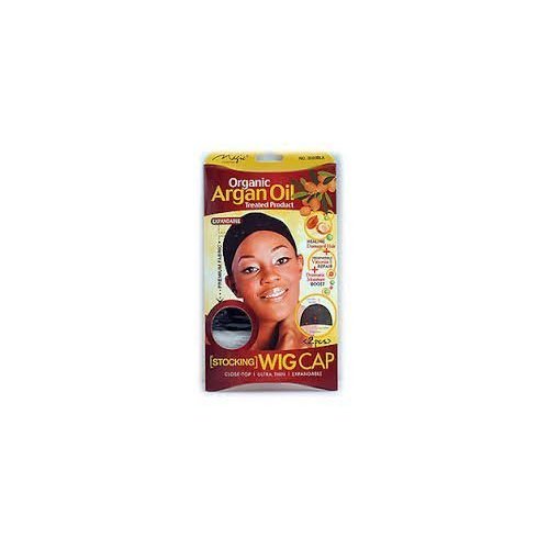 magic collection Organic Argan Oil Stocking Wig Cap Black 3000Bla by Magic Collection