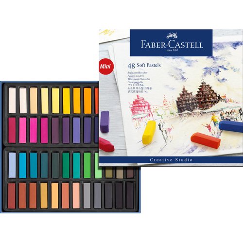 Faber-Castel FC128248 Creative Studio Soft Pastel Crayons (48 Pack), Assorted