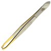 Camila Solingen CS30 3.5 Inches Gold Tipped, Surgical Grade, German Stainless Steel Tweezers (Claw) - Flawless Eyebrow and Facial Hair Shaping and Removal for Men/Women