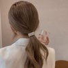 Zeshimb Boho Rhinestone Ponytail Holder Cuffs Geometric Elastic Scrunchies Gold Crystal Ponytail Hair Tie Band Luxury Ponytail Hairband Ring Hair Accessories for Women and Girls