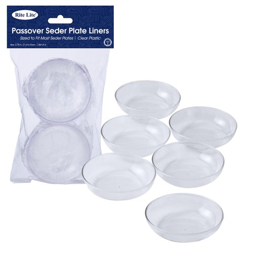 Rite Lite Passover Seder Plate Liners - Acrylic Set of 6 - Stylish &amp; Elegant Pesach Seder Dish Li...