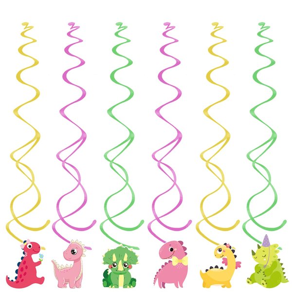 24PCS Cartoon dragon Decorations Hanging Swirls Party Supplies Party Foil Ceiling Wall Decor for Baby Shower Birthday Party Favors