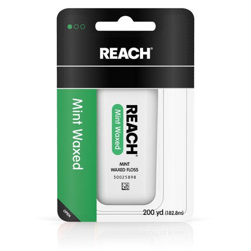 REACH Mint Waxed Floss 200 Yards (Packs of 9)