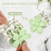 6Pcs Bridesmaid Flower Hair Claw Clips with Card Bridal Shower Bachelorette Party ideas Gift for Wedding Party Favors Bridesmaid Proposal Gifts(White & Sage Green)