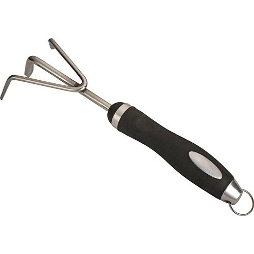 Edward Tools Hand Cultivator - Rust Proof Stainless Steel - Extra Strength bendproof Design for Heavier Rocky/Clay soils - Great for loosening or Weeding Soil - Ergo Handle