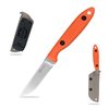 SDOKEDC Knives DC53 Steel Tactical Fixed Blade Knife with kydex sheath for Men EDC Outdoor Camping Survival Hunting (Orange handle)