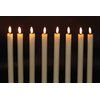GenSwin Flameless Ivory Taper Candles Flickering with 10-Key Remote, Battery Operated Led Warm 3D Wick Light Window Candles Real Wax Pack of 6, Christmas Home Wedding Decor(0.78 X 9.64 Inch)