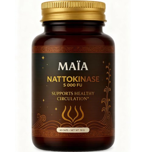 Maia Nattokinase Supplement, Contains 5000 FU of Nattokinase, Reduce Plaque and Promote Cardiovascular Health, Enhance Blood Circulation,60caps (1)