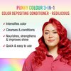 Punky Colour 3-in-1 Red Hair Color Depositing Shampoo & Conditioner, Semi-Permanent Color Cleanser, Redilicious, Sulfate-Free Hydrating Formula, 8.5 fl oz