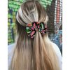 6pc Halloween Scrunchies for Women Girls Big Satin Hair Scrunchies for Halloween Cute Patterns Orange Black Green Scrunchy Ponytail Holder Hair Bands Halloween Hair Accessories