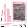 Lash Extension Kit, PITHER 280 PCS 40D Lash Clusters DIY Eyelash Extension Kit with Lash Bond and Seal Waterproof, Lash Remover for Lash Extensions Individual Lashes Kit Beginners 9-16mm