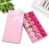 Rotumaty 18 PCS Floral Scented Bath Soap Rose Flower Petals, Plant Essential Oil Rose Soap Set, Best Gifts for Her Women Girls Mom Lover Birthday Valentine Christmas (Pink)