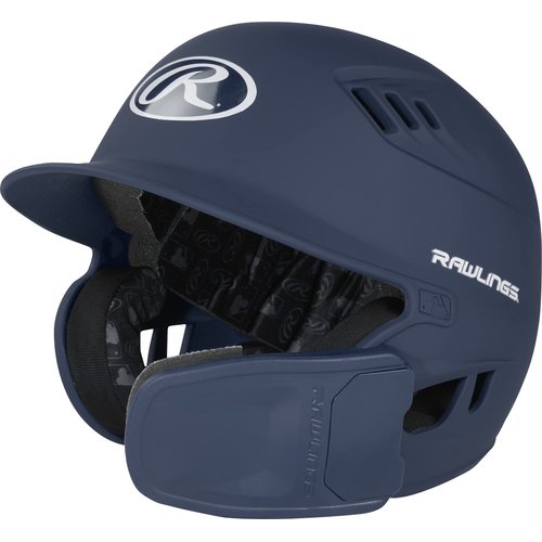 Rawlings | R16 REVERSIBLE EXT | Matte Batting Helmet | Reversible Face Guard | Junior (6 3/8" - 7 1/8") | Matte Navy