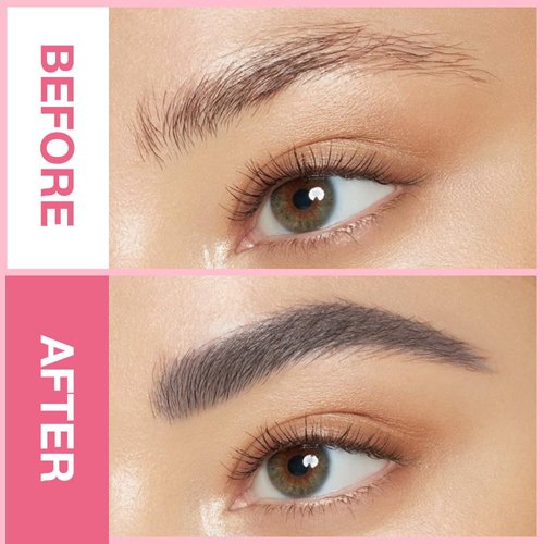 AMY'S DIARY 3pcs Eyebrow Pencil Retractable Definer, Dark Gray, Dual-Sided Brow Brush, Fine Tip, Shapes, Defines, Fills Brow Makeup Flapiz Para Cejasills (Dark Gray)