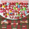 UUSYCUN 72PCS Christmas Mochi Squishy Toys for Party Favors, Xmas Squishies Bulk for Stocking Stuffer, Santa Squeeze Toys for Kids, Gifts, Presents, Advent Calendar, Classroom Prizes, Goodie Bags