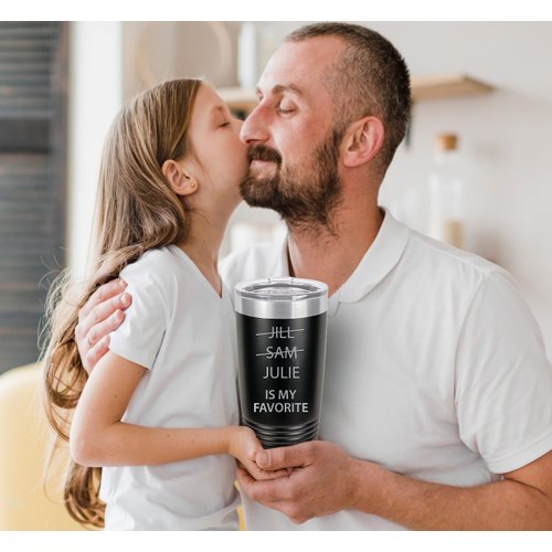 Customizable My Favorite Child Funny Tumbler with Name, Custom Mom & Dad Gifts, Christmas Gifts from Son Daughter, Christmas Funny Gifts for Parents, Birthday Gifts for Dad Mom