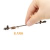 iLAND Miniature Dollhouse Accessories on 1/12 Scale, Dollhouse Decor of Mini Curtain Rods, with Antique Crown Finial (Premium Bronze)