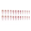 YoYoee Nude Press On Nails Coffin Long Fake Nails Acrylic Gradient False Nails Marble Full Cover Stick On Nails for Women and Girls (24 PCS)