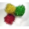 PETFAVORITES Bushy Sparkle Ball Cat Toy, Interactive Glitter Pom Pom Cat Toy Balls for Kittens, 8 Pack.