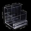 ANGNYA Nail Drill Holder Grinding Bit Storage Box, 10 Holes Transparent Nail Drill Bit Holder Plastic Nail Drill Tool Organizer Manicure Tools Display Box for Nail Tech Supplies (Transparent)