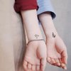 Oottati 2 Sheets Small Tiny Temporary Tattoo Stickers Taichi Anchor Moon Cat Whale Tree Star
