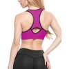 Match Womens Sports Bra Wirefree Seamless Padded Racerback Yoga Bra for Workout Gym Activewear with Removable Pads #001(1 Pack of 3(Black-Bright Green-Plum),S)