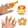 2 Pcs Finger Roller Massager and 5 Pcs Acupressure Massage Rings for Finger Hand Massage, Hand Blood Circulation Massage Roller Tools, Handheld Stress Relief Double Rubber Joint Roller Massager