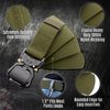 BLUPOND Tactical Belt with Quick Release Buckle- EDC Gear - Military, Hiking, Rigger, Concealed Carry Medium (Green)