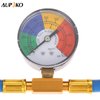 Aupoko R134A AC Refrigerant Charge Hose Kit, 1/2’’ Self-Sealing Valve Can, and Recharge Hose with Pressure Gauge, Fits for Car AC Air Conditioning Refrigerant