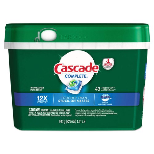 Cascade Complete Dishwasher Pods, Actionpacs Dishwasher Detergent, Fresh Scent with Dawn Power, 43 Count