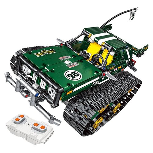 General Jim's 360 Degree Remote Control Crawler Monster Truck Vehicle with Remote Phone App Controlled Modular Building Blocks Bricks Vehicle 625 Piece Toy Building Set - for Teens and Adults
