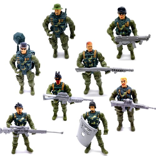 Guaishou Action Figures Army Men Soldiers Toys 8 Pack Military Toy Playset Realistic Accessories