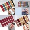 WOKOTO 30 Pcs Solid Color Nail Polish Strips Stickers Self-Adhesive Full Nail Wraps for Nails Art Gradient Design Stick On Nail Polish Stickers Set with Nail File for Women Girls