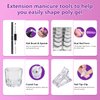 XIFEPFR Poly Gel Slip Solution Kit, 4oz Extension Gel Slip Solution Anti-stick Polygel Solution Liquid with 120pcs Dual Forms Nail Brush Clips Cup for Easy DIY Poly Gel Nail Art, Gifts for Women