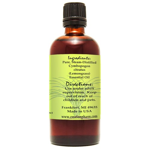 Lemongrass Essential Oil 4 oz - Aceite La hierba de limn- Pure Lemongrass Oil for Diffuser & Aromatherapy